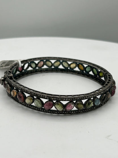 Tourmaline Diamond Bangle