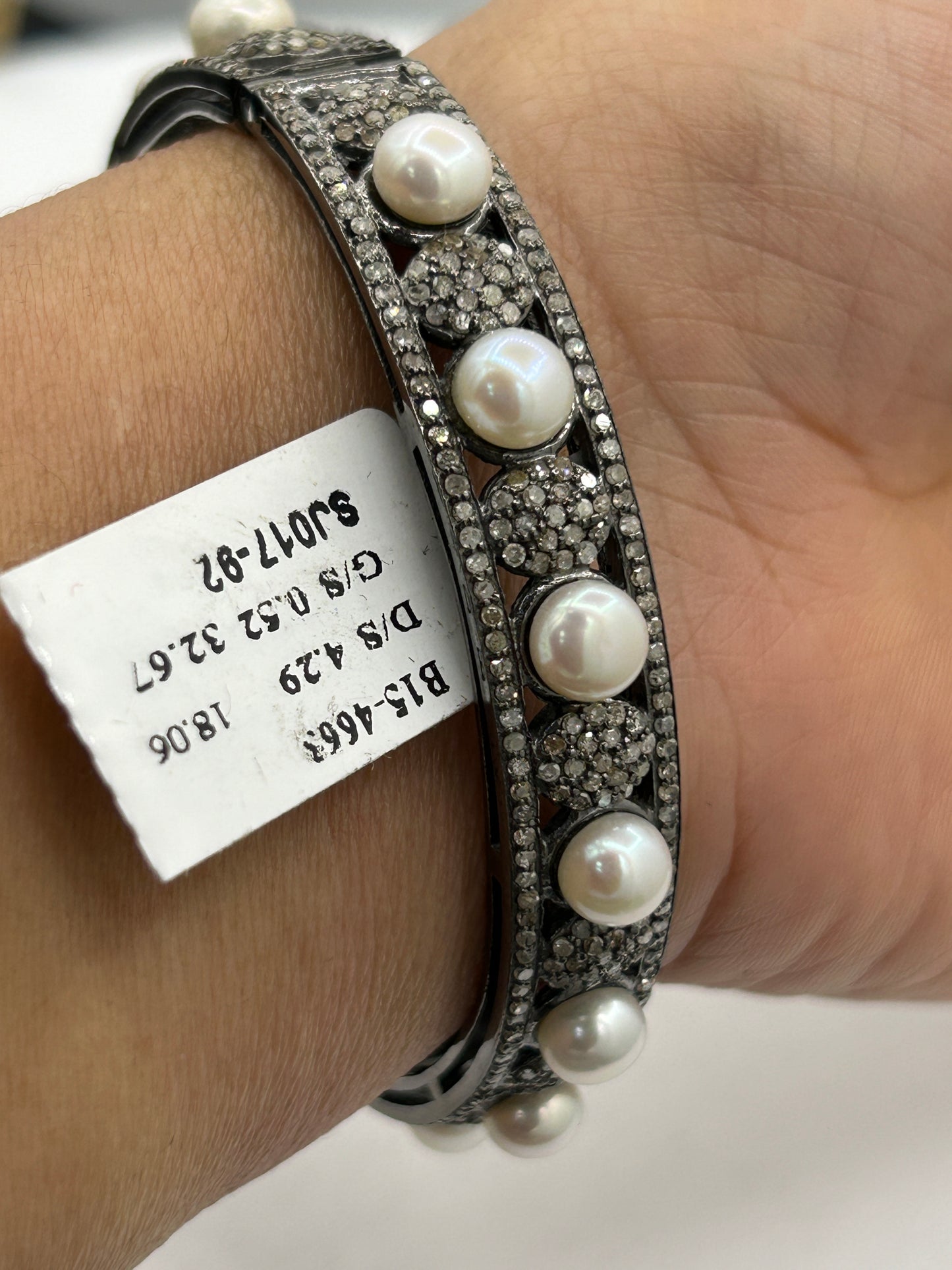 Pearl Diamond Bangle