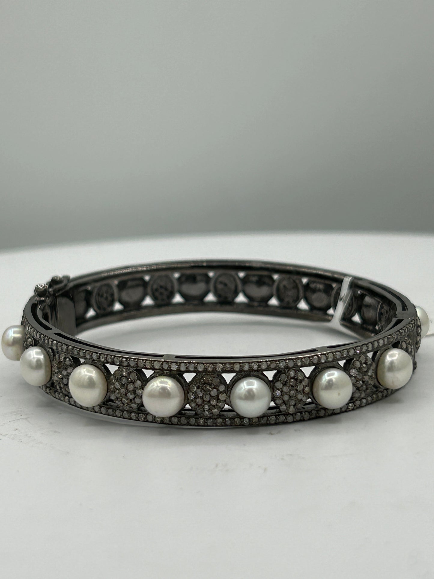 Pearl Diamond Bangle