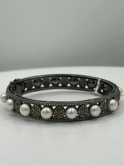 Pearl Diamond Bangle