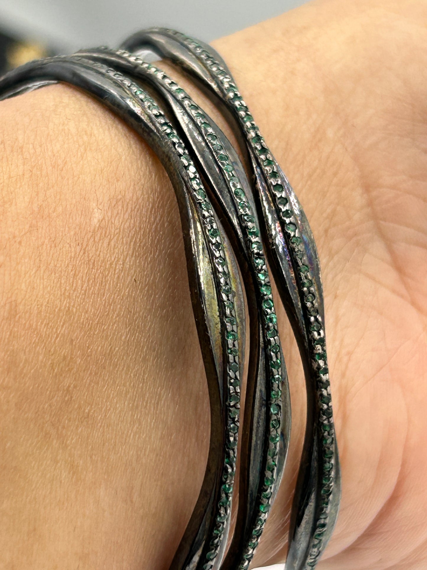 Green Emerald  Bangle