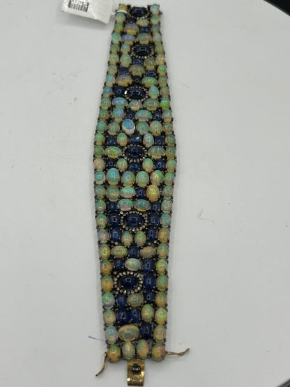 Opal and Tanzanite Bracelet with Diamonds