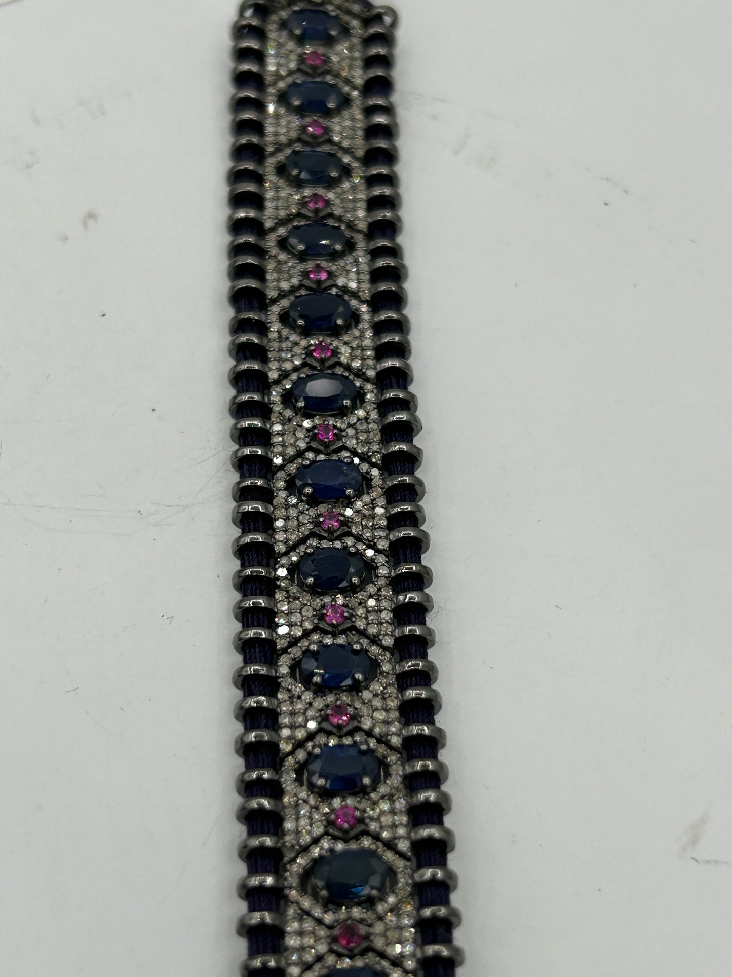 Ruby Sapphire and Diamond Bracelet