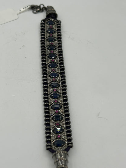 Ruby Sapphire and Diamond Bracelet
