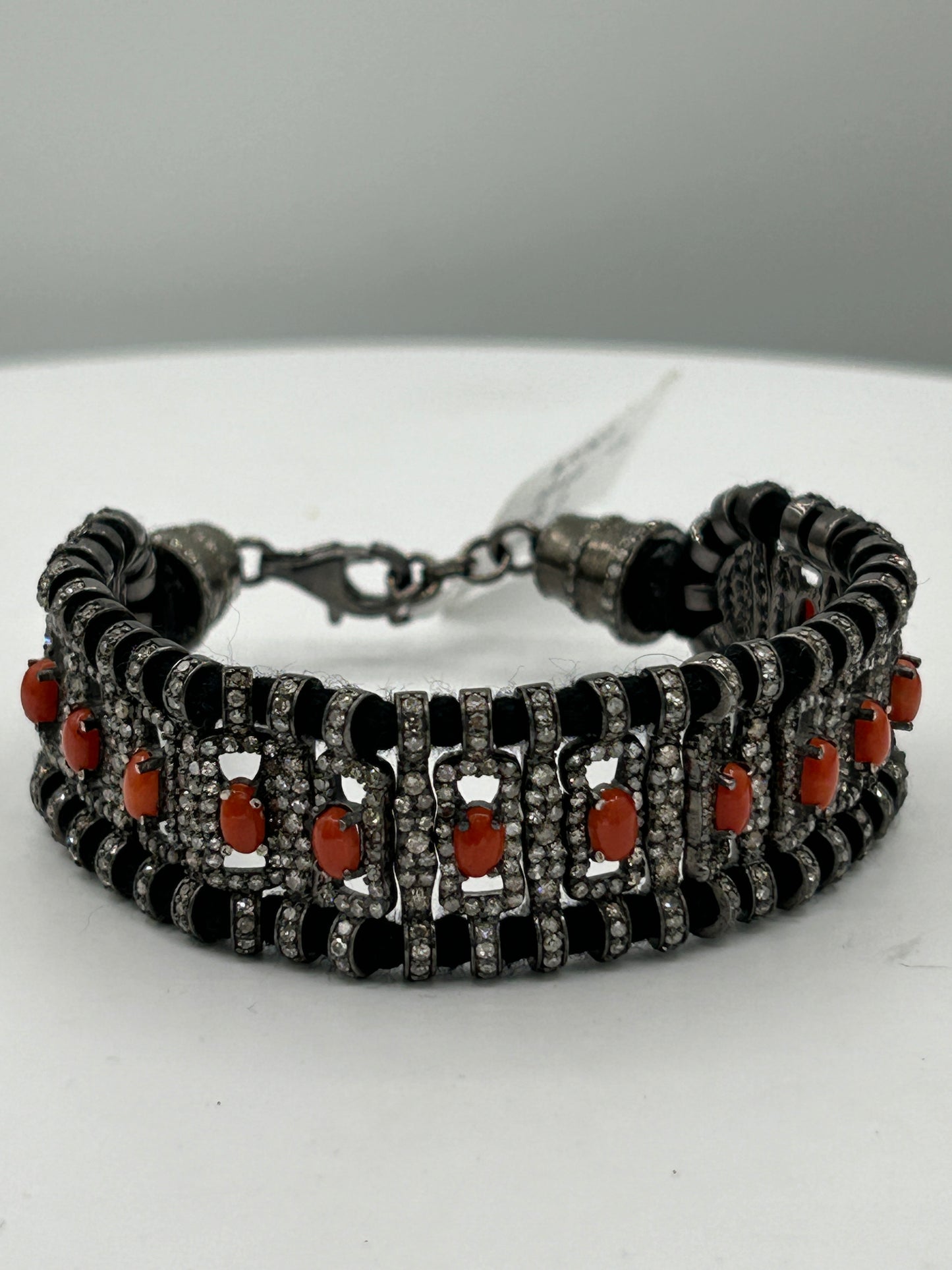 Thread Coral Diamand Designer Bracelet