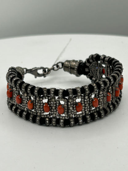 Thread Coral Diamand Designer Bracelet