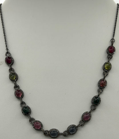 Tourmaline Chokar Diamond Necklace