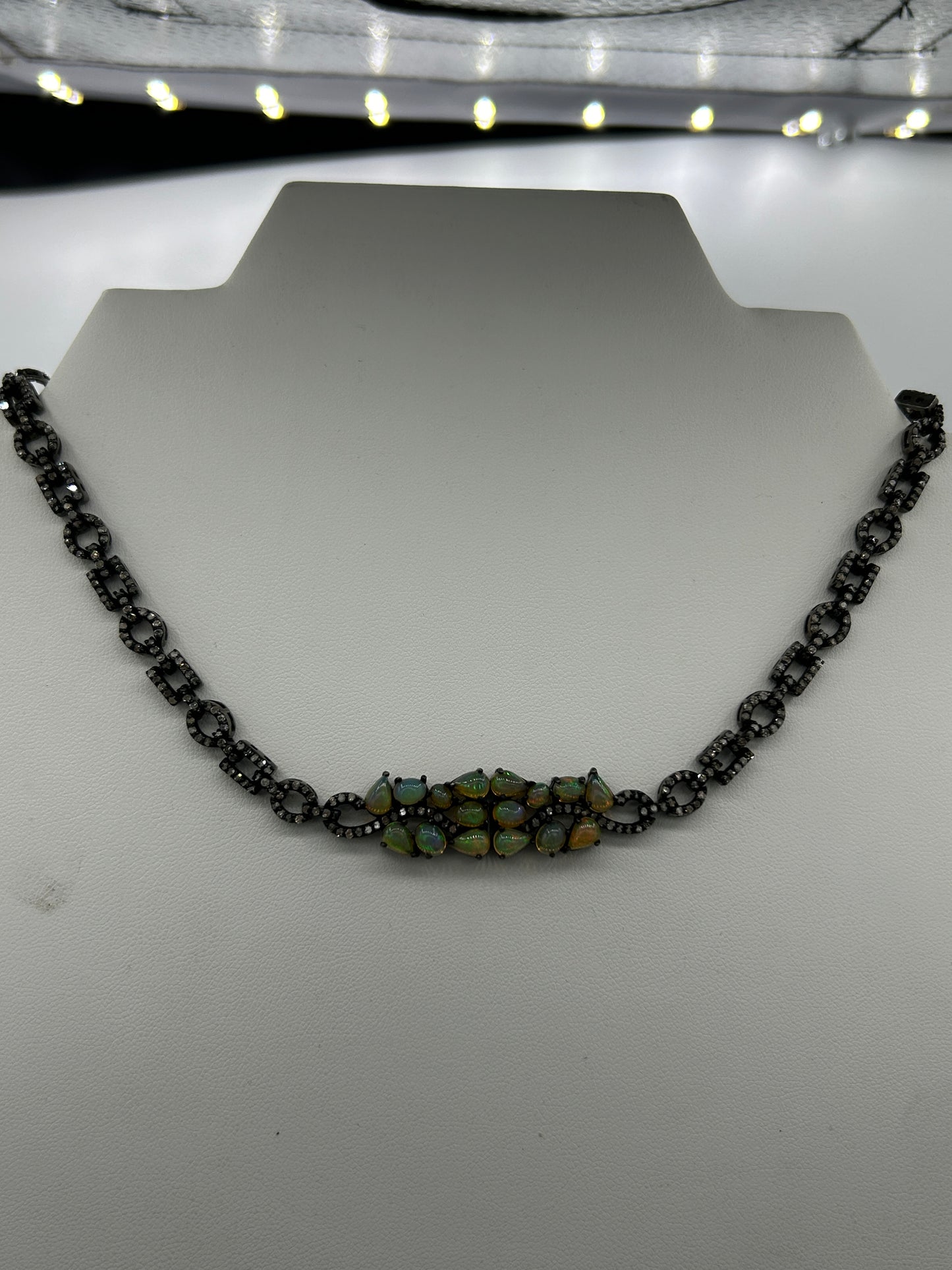 Opal Chokar Diamond Necklace