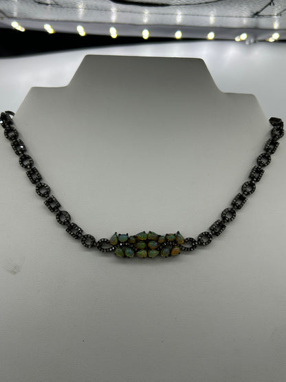 Opal Chokar Diamond Necklace