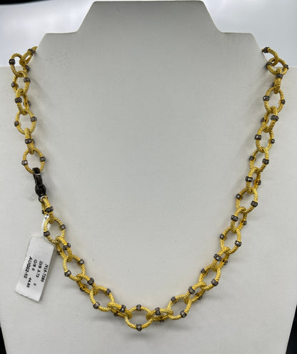 TwoTone Link Diamond Necklace