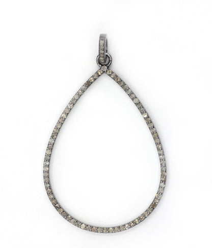Pear Pave Diamond Pendant