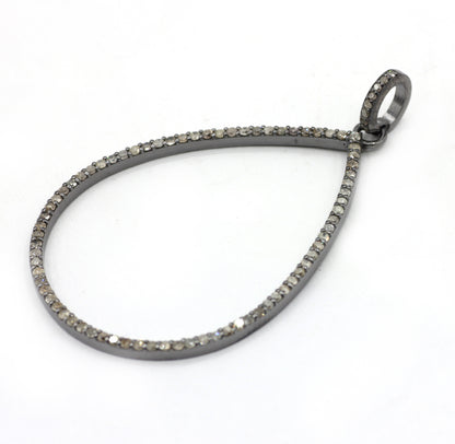 Pear Pave Diamond Pendant