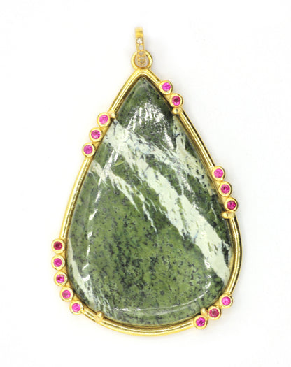 92.5 Silver Pave Diamond Pendant