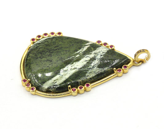 92.5 Silver Pave Diamond Pendant