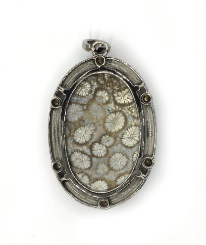 92.5 Silver Pave Diamond Pendant