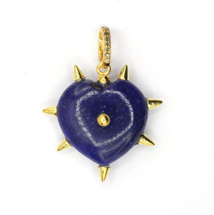 Lapis lazuli Pave Diamond Pendant