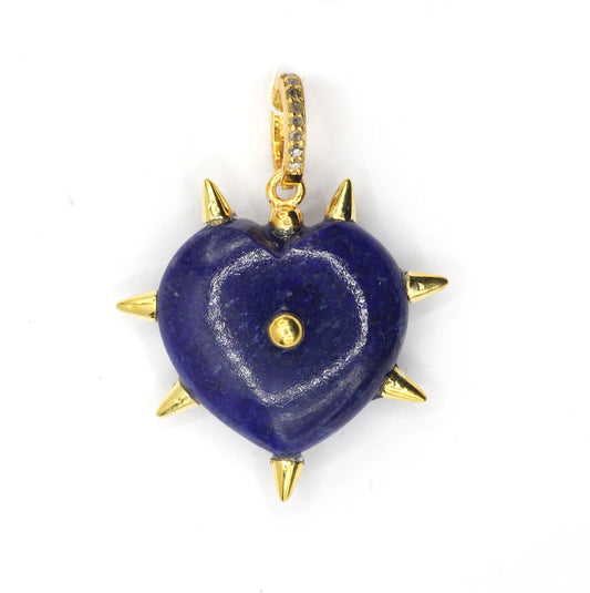Lapis lazuli Pave Diamond Pendant