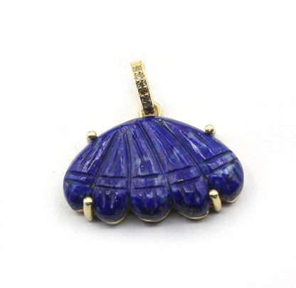 Lapis Lazuli Pave Diamond Pendant