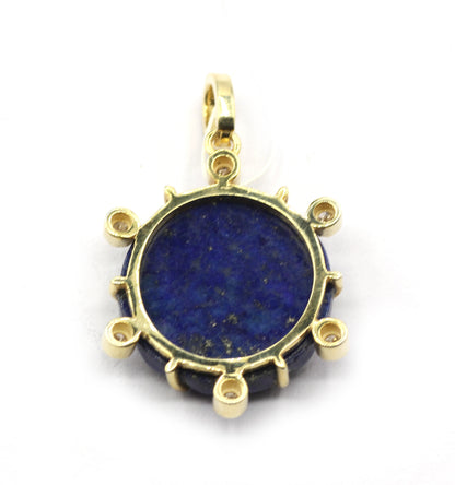 Lapis Lazuli Pave Diamond Pendant