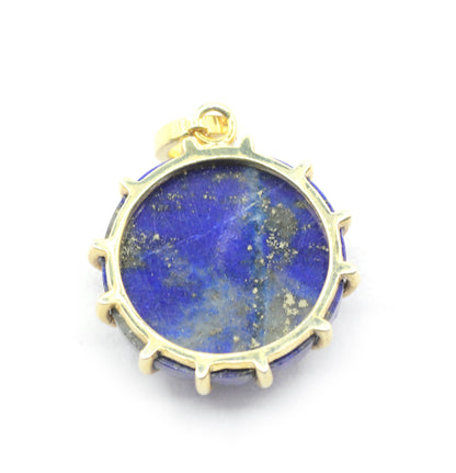 Lapis Lazuli Pave Diamond Pendant