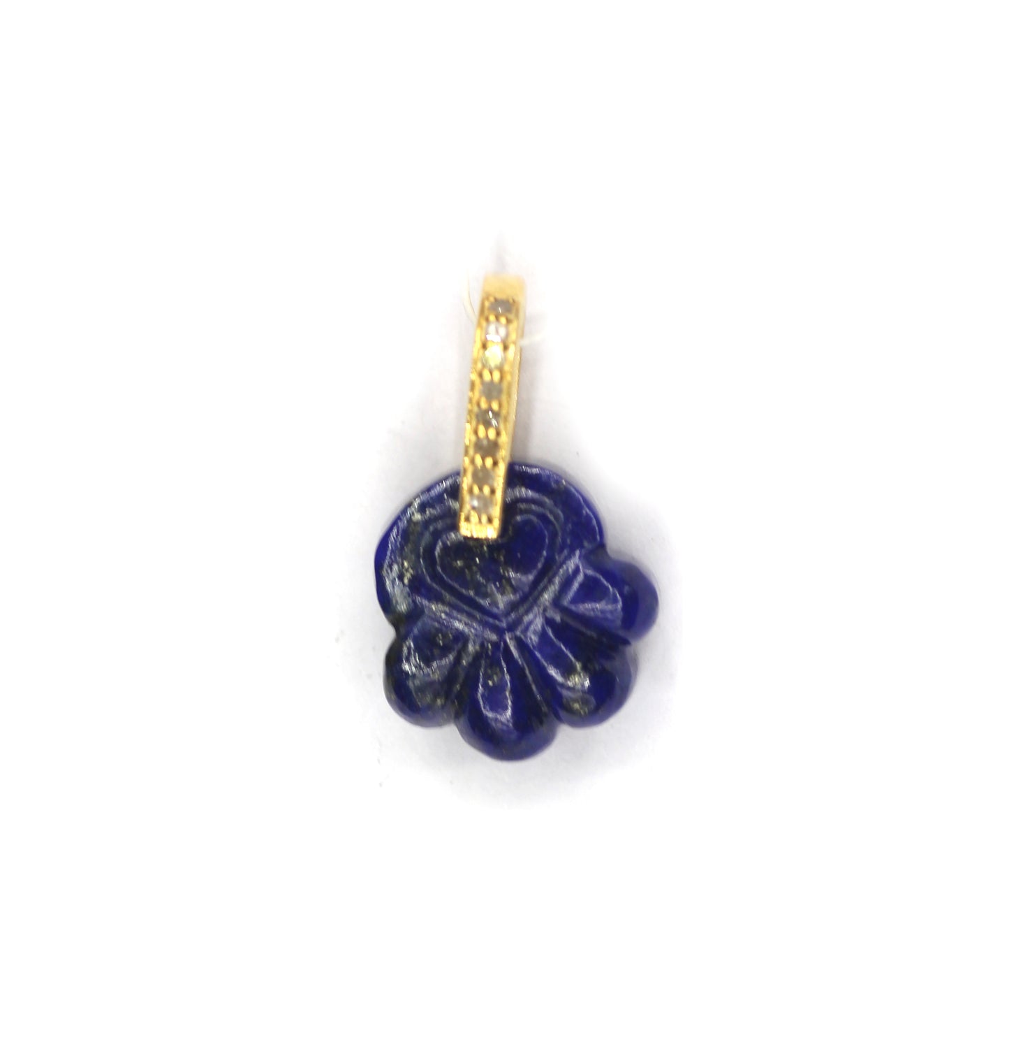 Paw Silver Pave Diamond Pendant