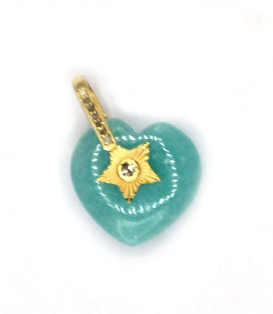 Heart Pave Diamond Pendant
