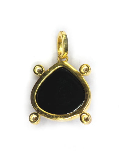 Pear Silver Pave Diamond Pendant