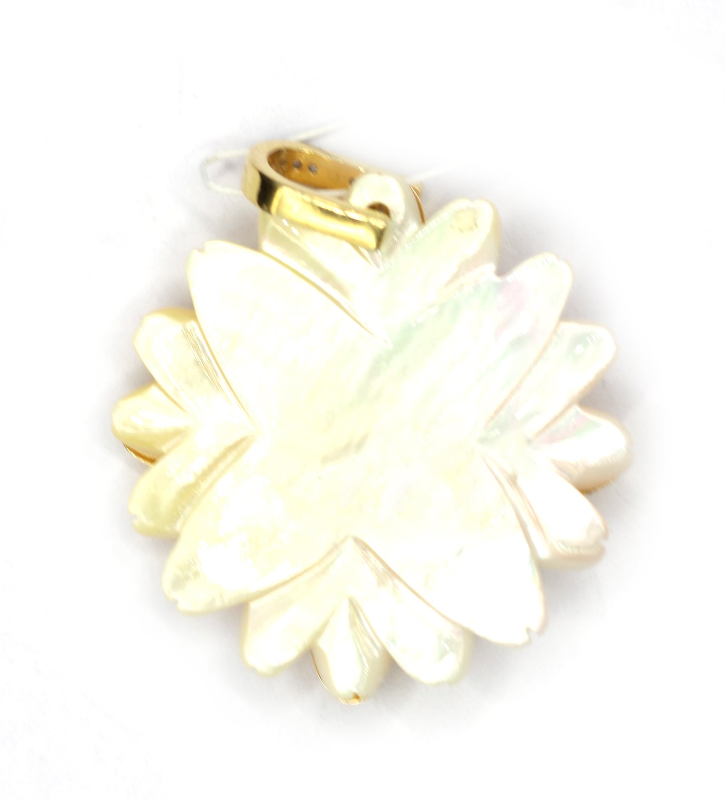 Flower Silver Pave Diamond Pendant