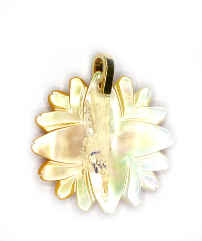 Flower Silver Pave Diamond Pendant