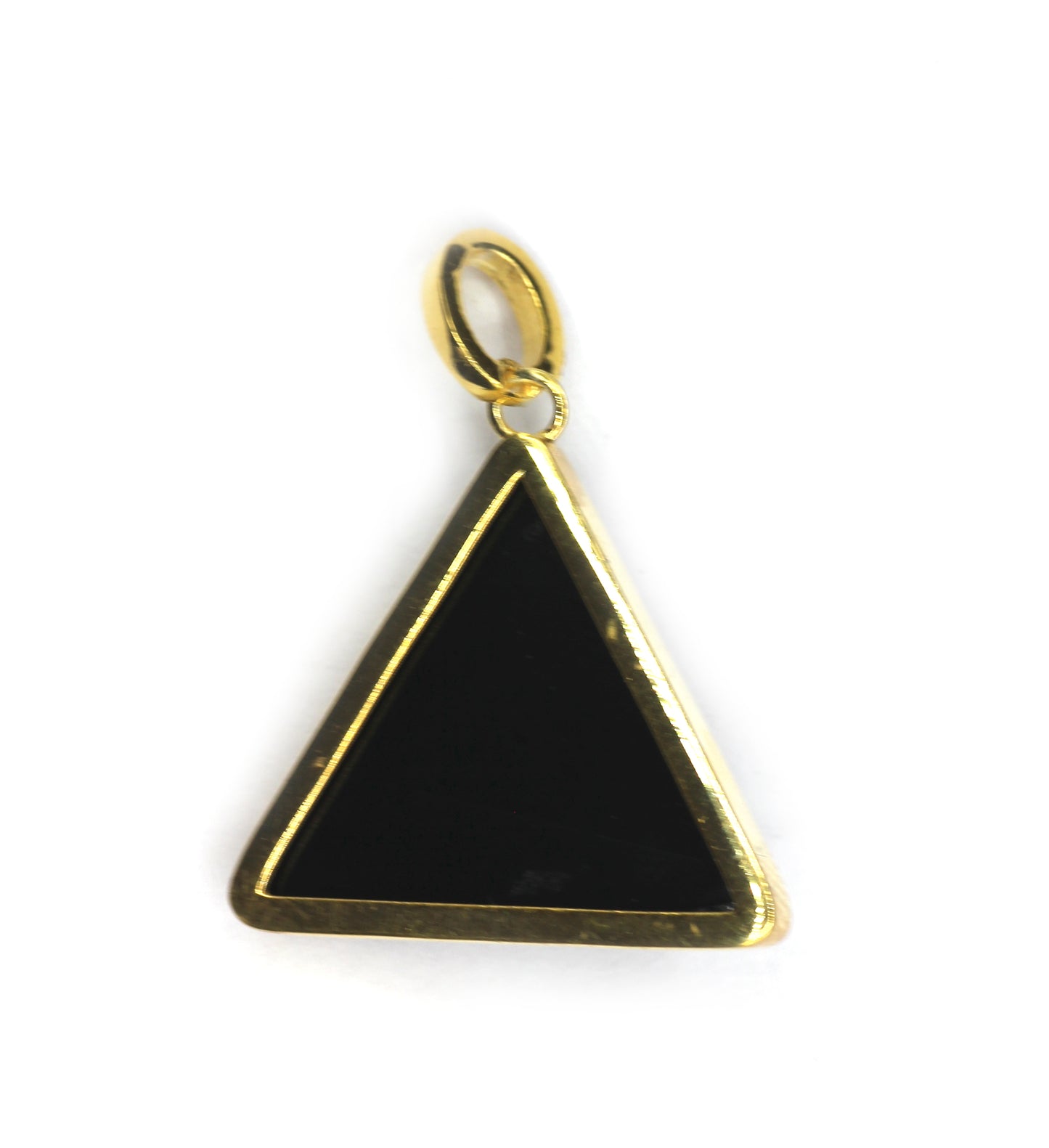 Triangle Silver Pave Diamond Pendant