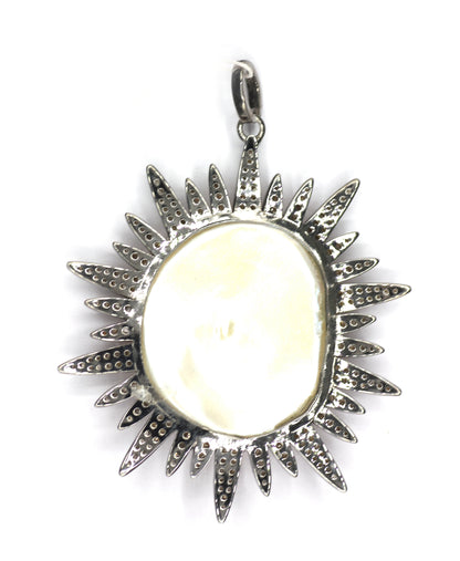Star Silver Pave Diamond Pendant