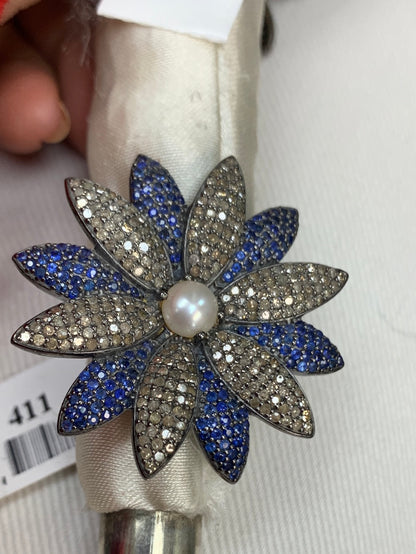 Flower Pave Diamond Ring