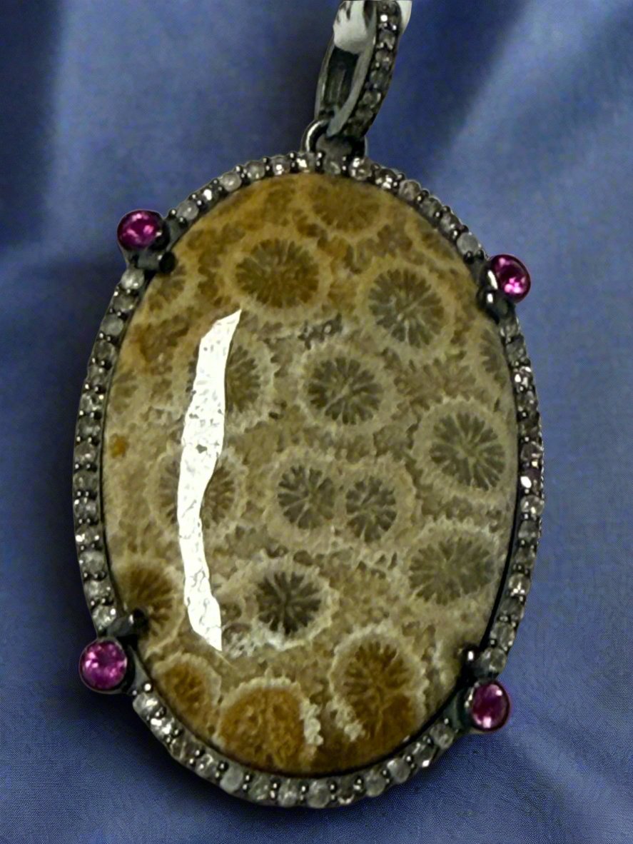 Oval Diamond Pendant