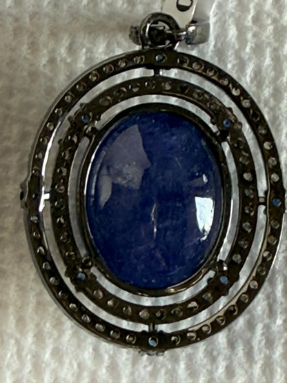 Tanzanite Sapphire Diamond Pendant