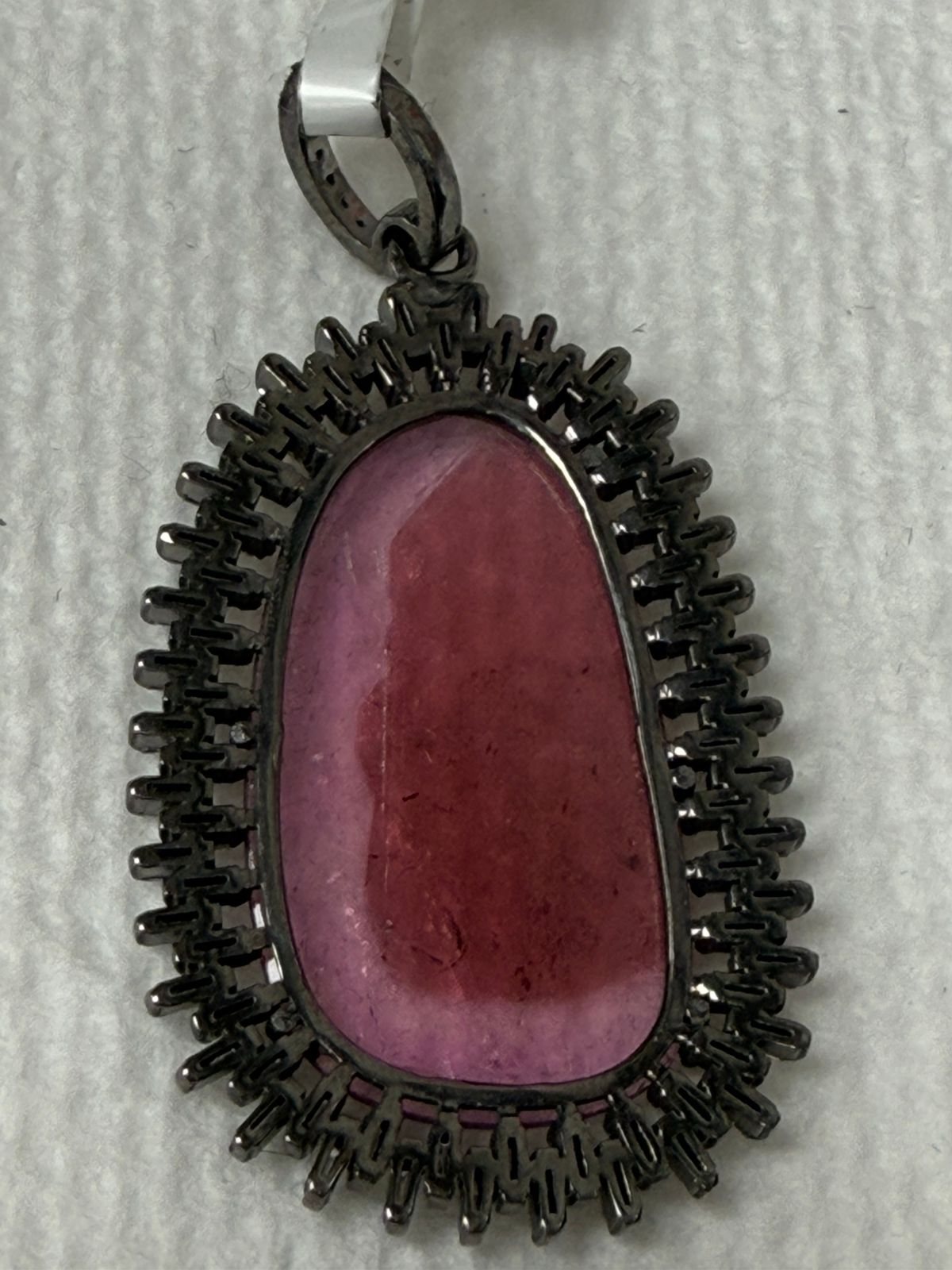 Tourmaline  Stone Pave Diamond Pendant