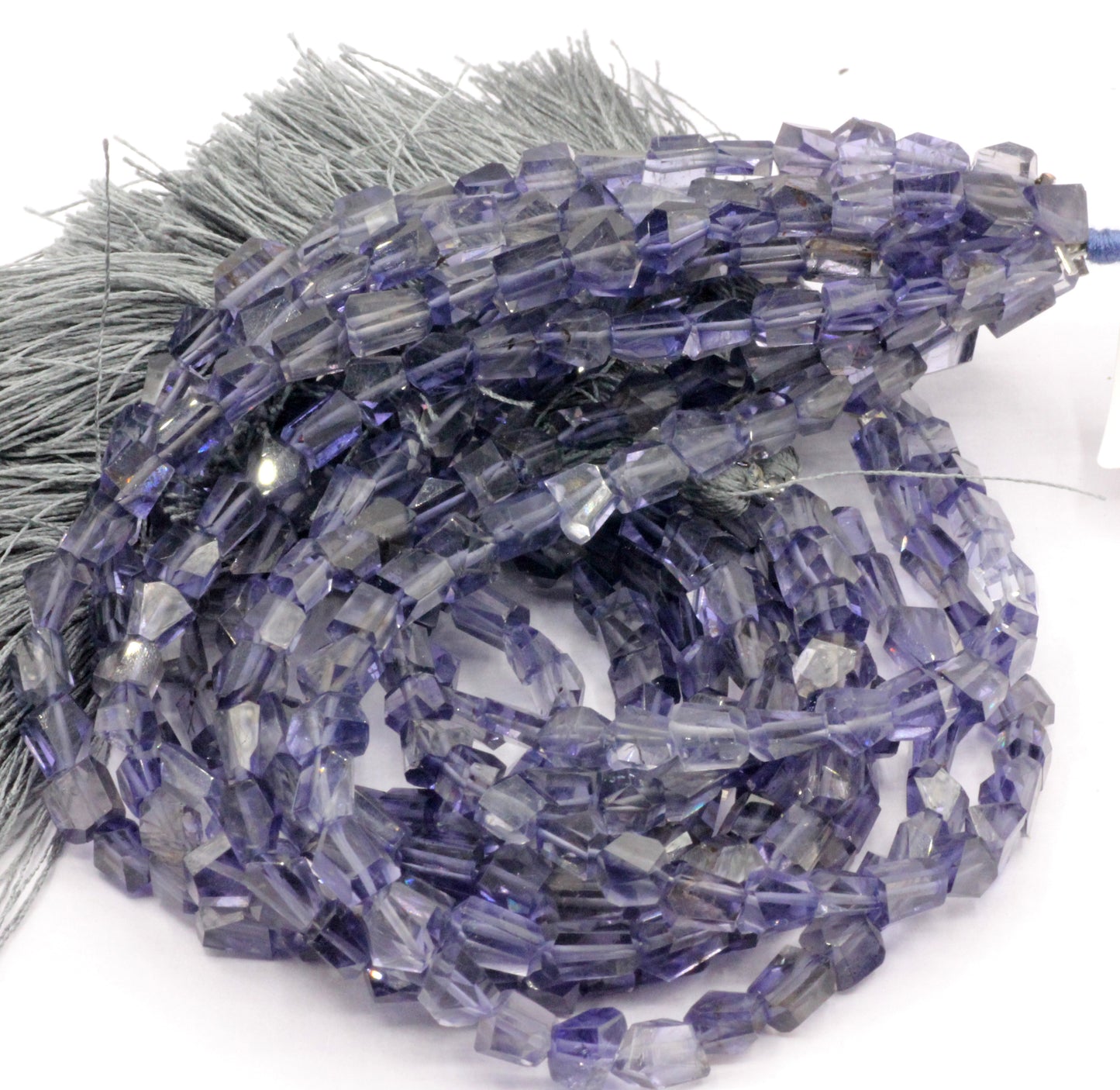 Iolite Faceted Nuggets Beads, Natural Iolite