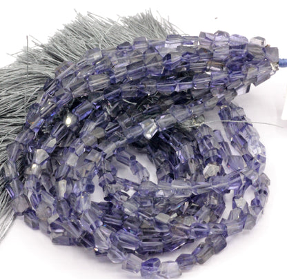 Iolite Faceted Nuggets Beads, Natural Iolite