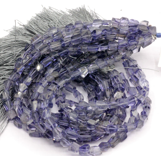 Iolite Faceted Nuggets Beads, Natural Iolite