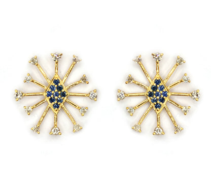 14k Solid Gold Diamond Stud Earring