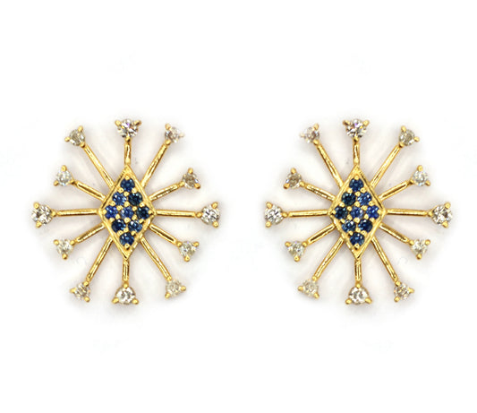 14k Solid Gold Diamond Stud Earring