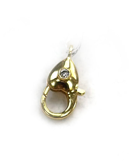 Heart 14k Solid Gold Diamond Clasps