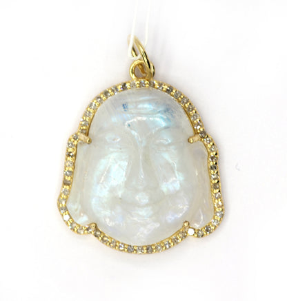 Buddha 14k Solid Gold Diamond Pendants