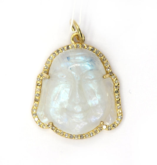 Buddha 14k Solid Gold Diamond Pendants