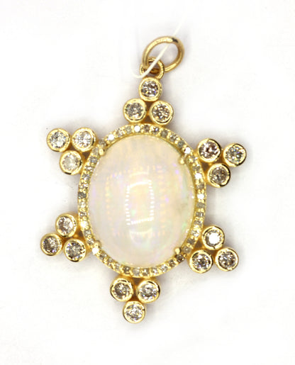 14k Solid Gold Diamond Pendants