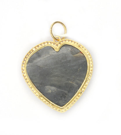 Black Mother of Pearl 14k Solid Gold Diamond Pendants