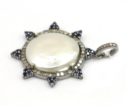 92.5 sterling silver Diamond pendant
