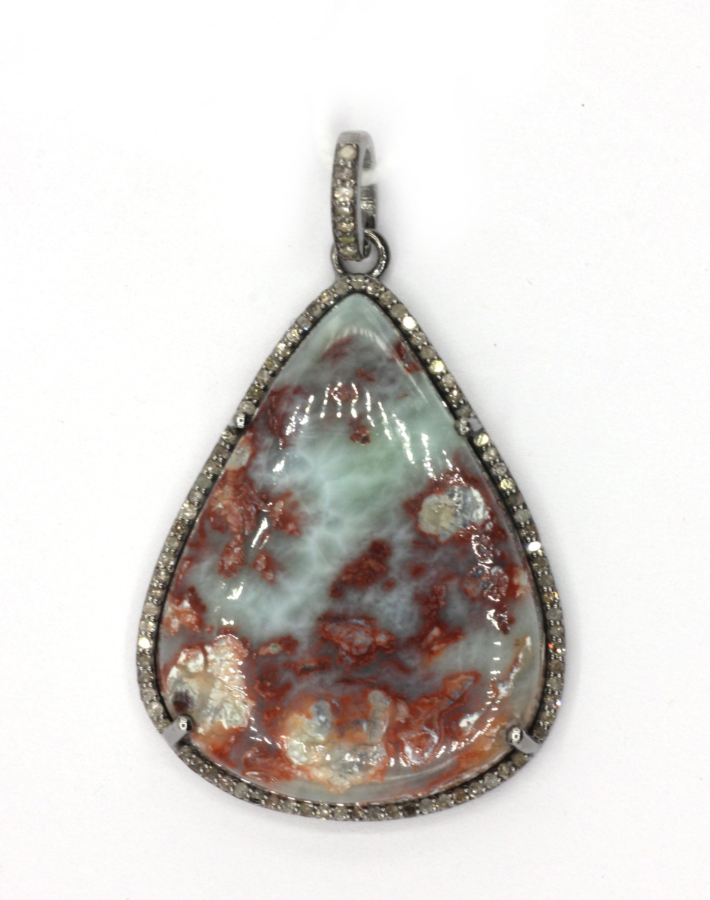 Pear  Pave Diamond Pendant