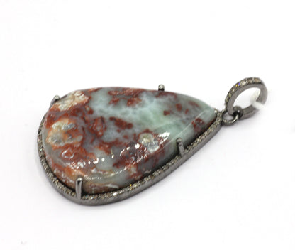 Pear  Pave Diamond Pendant