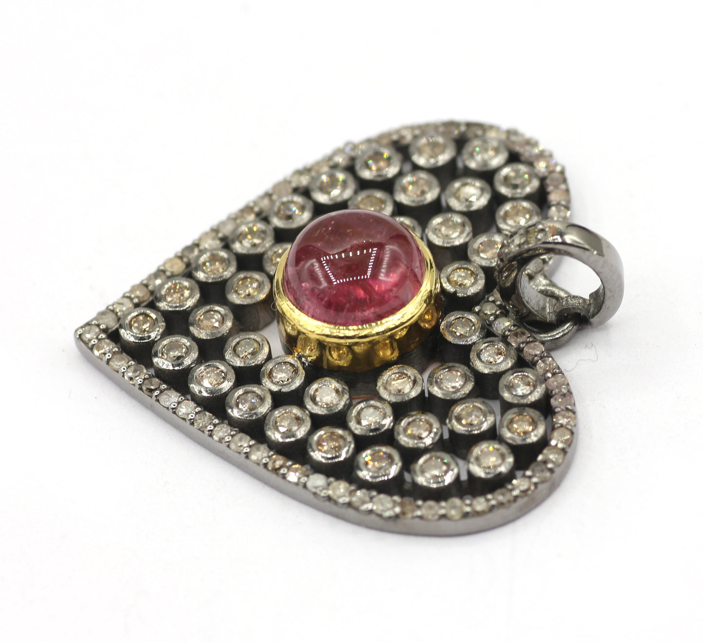 Heart Pave Diamond Pendant