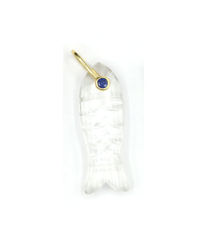 Fish Silver Pave Diamond Pendant